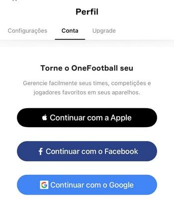 Criar conta Onefootball Criar conta Onefootball